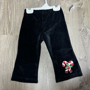 Velour baby Christmas pants